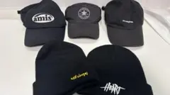 ブランド刺繍帽子5点セット（ニット帽・キャップ）指定購入可能！