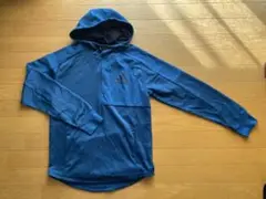 adidas フード付き青長袖ジャージ