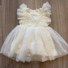 フリル付き ワンピース ドレス 80