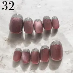 32★ネイルチップ★ハンド★24枚セット★ショートオーバル