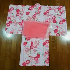 花柄ピンク浴衣 110サイズ