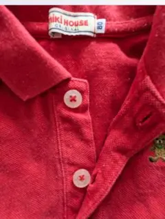 ミキハウス 80 ポロシャツ レッド キッズ キッズ服 半袖