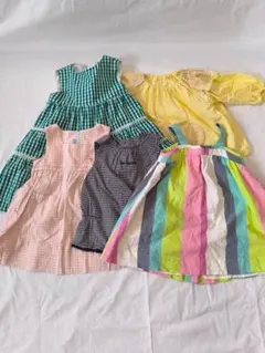 子供服 90cm 5枚セット ワンピース等　ファミリア、Bebe、GAPなど