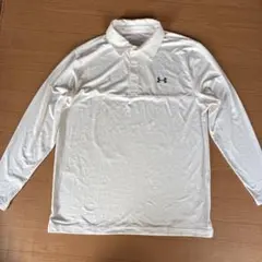 Under Armour HeatGear 長袖ポロシャツ LG ホワイト