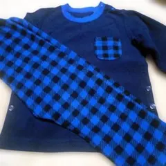 ネイビー チェック柄 パジャマ 100cm