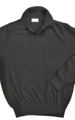 UNIQLO ポロセーター 長袖コットンカシミヤ ニット ブラック M　未使用品