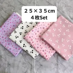２５×３５/ランチョンマット/4枚/ハンドメイド/さくらんぼ