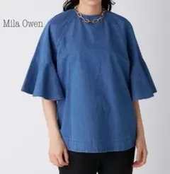 ミラオーウェン　Mila Owen デニムラグランフレアスリーブチュニック　Sのサムネイル