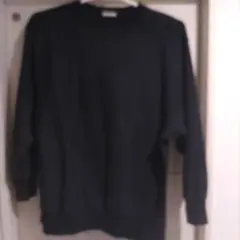 guヘビーウエイトブラック 裏起毛 クルーネック トレーナー