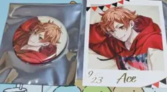 ツイステ　エース　くつろぎマイルーム 缶バッジ　フォト風カード