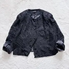 ノーカラージャケット 総刺繍 レース フォーマル セレモニー 上品 華やか 春秋のサムネイル