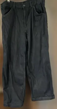 UNIQLO U ユニクロ ワイドフィットカラージーンズ　35 ブラック