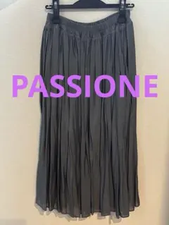 PASSIONE プリーツロングスカート グレー 38のサムネイル