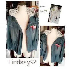 Lindsay*送込!パーカー付デニムジャケット