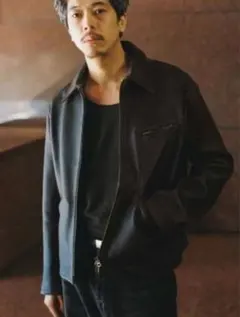 極美品✨LIDNMレザーZIP/Lサイズ/D.WALNUT