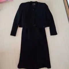 #礼服ワンピーススーツ 11号半袖 ベルト付き