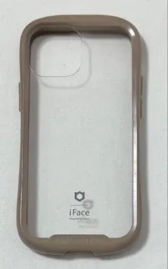 iFace iPhone 13 miniケース クリア 強化ガラス (ベージュ)