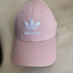 adidas ピンク 3ストライプキャップ ワンサイズ