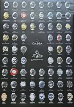 OMEGA 歴代スピードマスター 大型ポスター希少ノベルティ 비매품