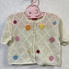 INNER PRESS キッズ カーディガン 花モチーフ