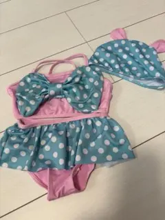 ベビー水着セット ピンク・水玉模様 70cm