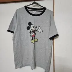 ユニクロ　レディース　半袖　ミッキー ディズニー　グレー
