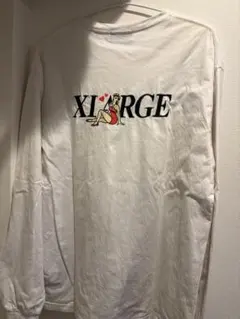 XLARGE ロンT XL ホワイト バックプリント 長袖Tシャツ