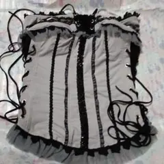 OZZ ONESTE ビスチェ バラ刺繍 レースアップのサムネイル