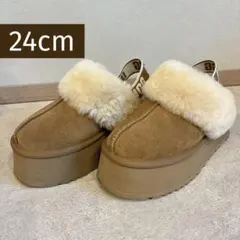 【美品】UGG 厚底 ムートン Funkette 24cm Chestnutのサムネイル