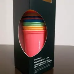 北米スターバックス　蓋つき耐熱リユーザブルカップ　４個セット