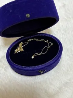 Agete 1粒ダイヤ 18K 0.1カラット ネックレス　調整可能