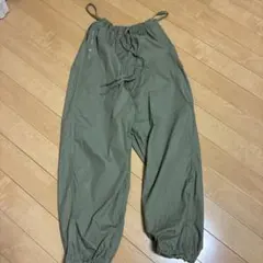 ニコアンド　ミリタリーギャザーサロペット