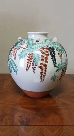 国宝 野々村仁清 色絵藤花文茶壺 ミニチュア MOA美術館 茶道具 琳派