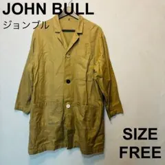 JOHNBULLジョンブル　ショップコート　ステンカラーコート　ブラウンFREE