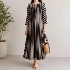 美品✨エスマックスマーラ ロング ワンピース 総柄 フレア ギャザー