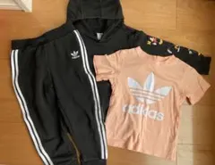 【ディズニーコラボ】adidas スウェットセット+Tシャツ 3点セット 100