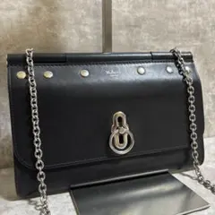 I306 良品✨ Mulberry マルベリー　ショルダーバッグ　チェーン　黒のサムネイル