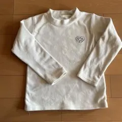 120サイズ★キッズ　女の子　タートルネック長袖 厚手ホワイト
