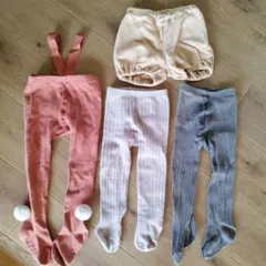 ベビータイツ　4点セット　ズボン　80㌢　冬服