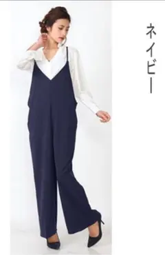 【新品未使用】 キャミソール オールインワン ネイビー サロペット