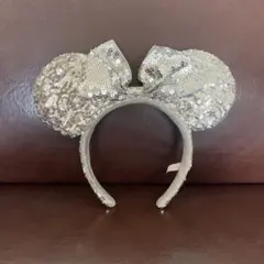 シルバー スパンコール　ミニーカチューシャ