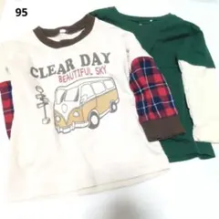 西松屋　長袖Tシャツ2枚セット95