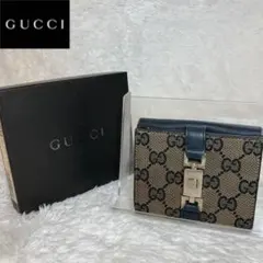 極美品✨️ GUCCI GG柄 ジャッキー 折りたたみ財布 レザー 箱付きのサムネイル