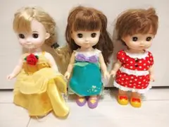 【3体セット】レミンちゃん　ソランちゃん　ベル　アリエル　ミニーマウス