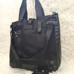 ⭐極美品⭐PORTER HEAT トートバッグ 2way 拡張タイプ ブラック