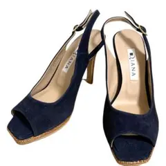 【美品】DIANA オープントゥ ストラップ サンダル 21.5cm