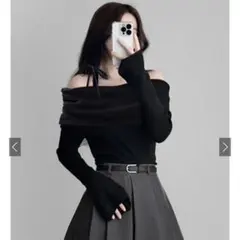 オフショルダーリボントップス［ac2451］