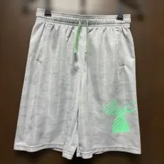 UNDER ARMOUR ショートパンツ グレー ネオングリーンYXLのサムネイル