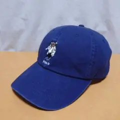 POLO ポロ キャップ 紺 ネイビー ポロベア ラルフローレン ポニー 古着