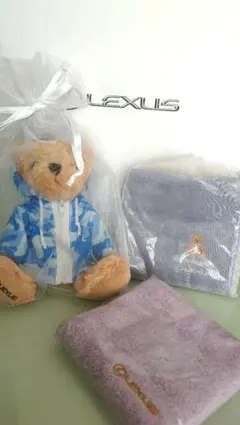 【LEXUS】ミニテディベア＆ハンドタオル